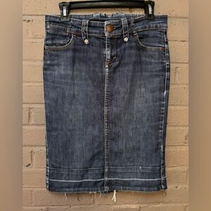 Armani Exchange Dark Blue Denim Pencil Skirt